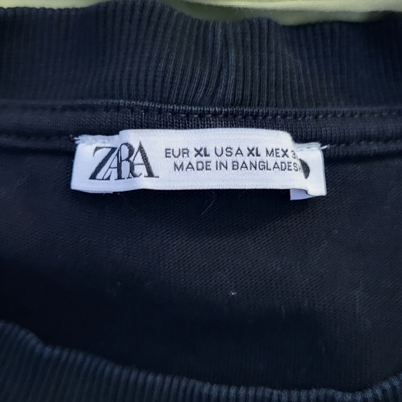 Zara black t-shirt size XL - Picture 2 of 3